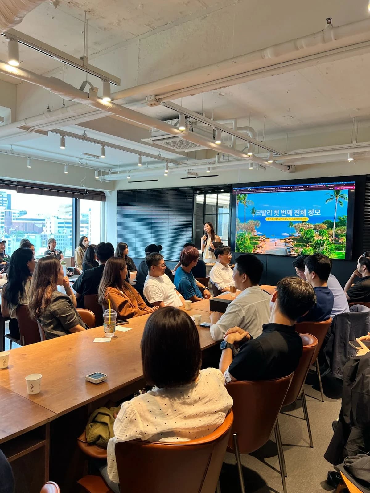 야외 단체 사진